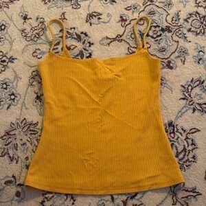 Reformation Mustard Ribbed Camisole